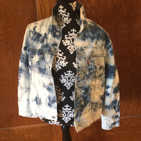 Levi’s Ex-Boyfriend Trucker Jean Jacket Tie Dye M NWT - Picture 5 of 10